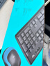罗技（Logitech）MK275 键鼠套装 无线键鼠套装 办公键鼠套装 全尺寸 商务键鼠套装 带无线2.4G接收器 黑蓝色 实拍图