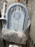 babycare婴儿洗澡盆坐浴盆洗澡神器感温可折叠游泳池浴盆+浴垫+浴网柔雾蓝 实拍图