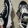 斯凯奇（Skechers）奥利奥熊猫鞋丨老爹鞋男女经典黑白复古春夏轻便潮流增高运动休闲 男款-BKW/黑色/白色 42 实拍图