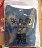 安贞雪全棉中老年女装奶奶装夏装妈妈装套装纯棉T恤上衣老人衬衫LY2959 蓝花 2XL 建议105-120斤 实拍图