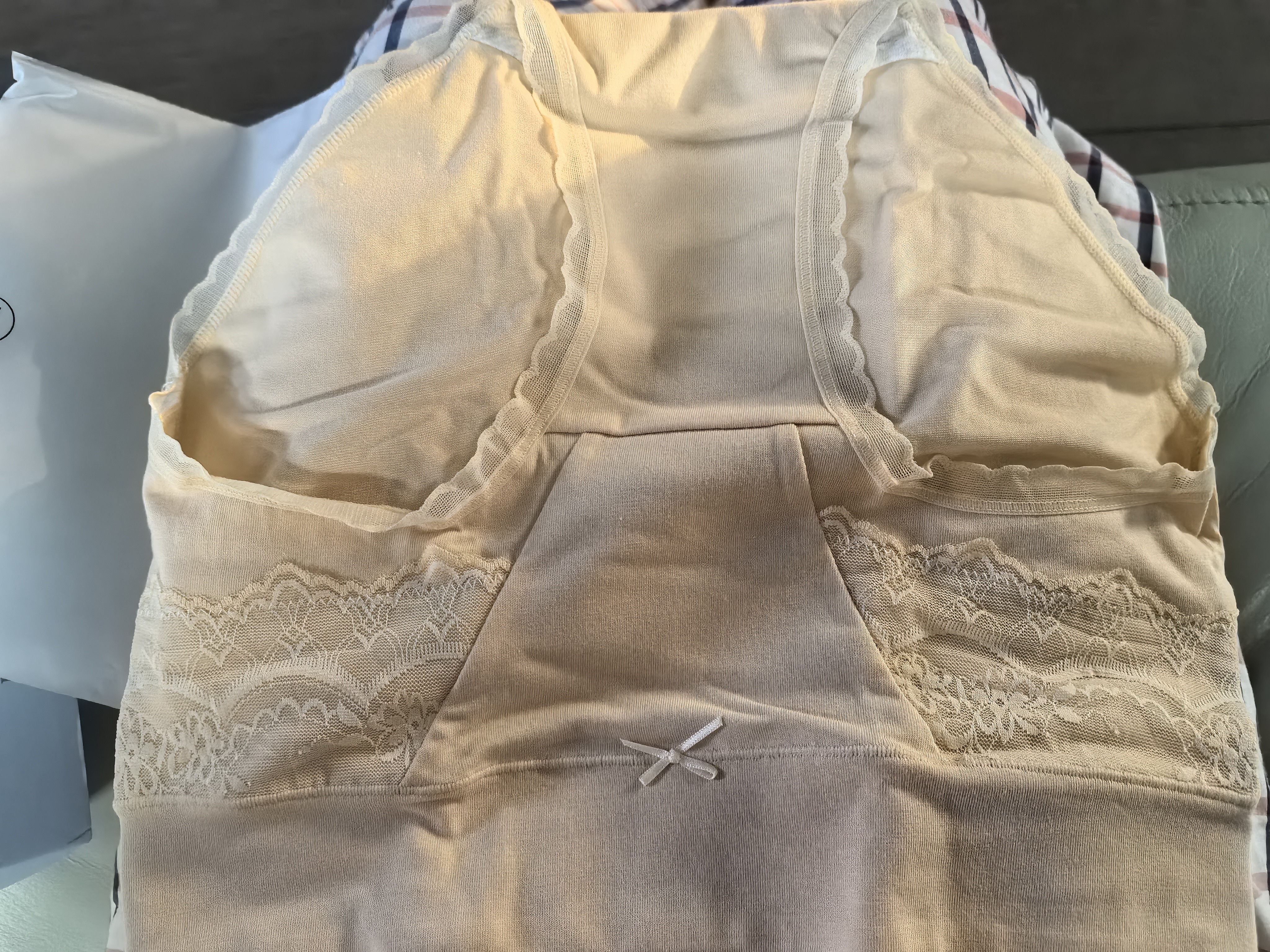 芬腾内裤女3条装10A抑菌加长纯棉感蕾丝高腰收腹包臀女士内裤 实拍图