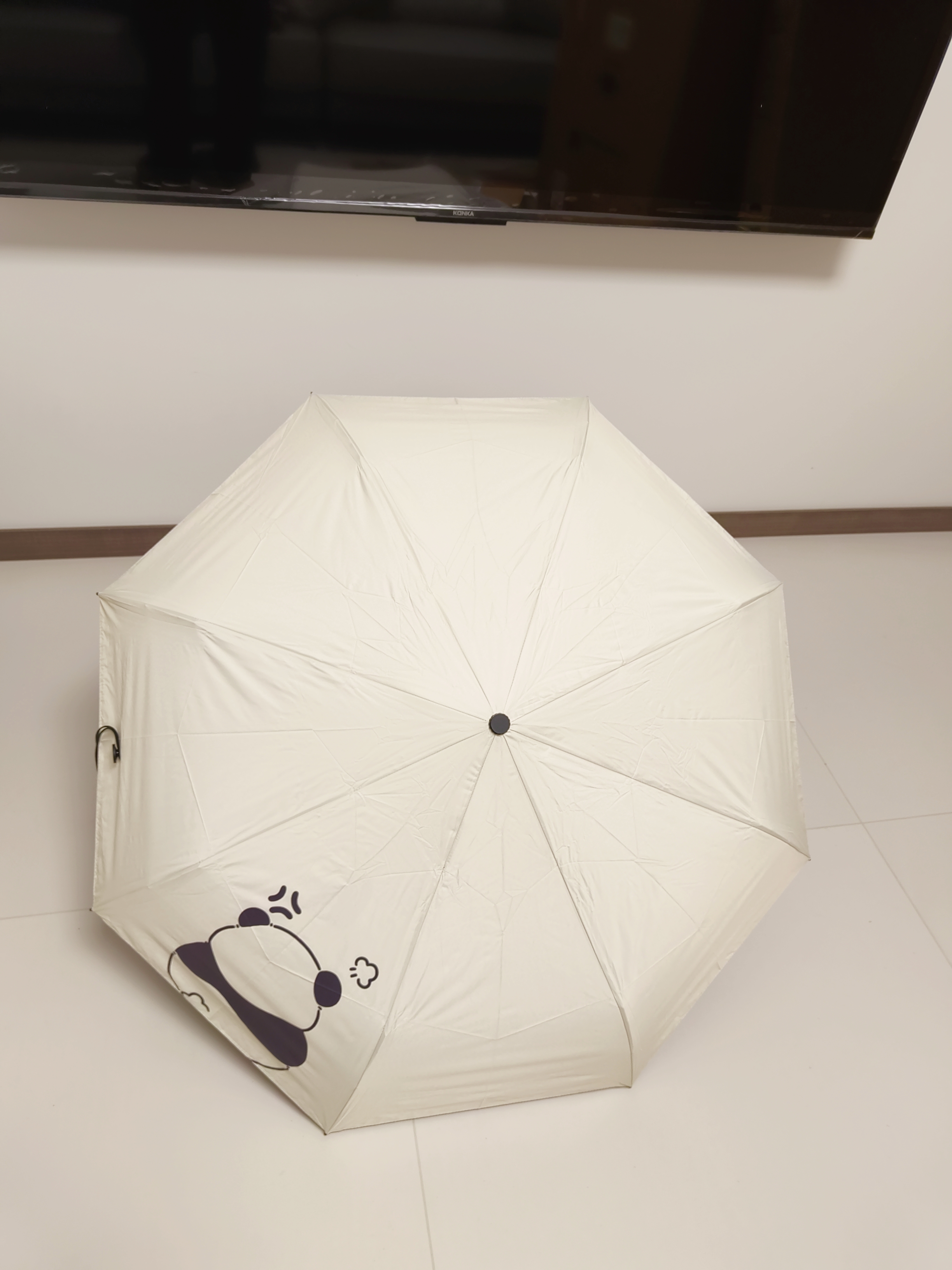 C'mon防晒太阳伞三折晴雨伞遮阳伞女防紫外线upf50+ 生气背影三折 实拍图