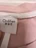 欧迪芬100%纯棉春夏女士睡衣女短袖可外穿套头家居服套装粉L 实拍图