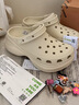 卡骆驰（CROCS）檀健次同款复古小鲸鱼洞洞鞋时尚厚底洞洞鞋花园鞋206302 骨白色-2Y2(含智必星) 38 (240mm) 实拍图