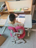光明园迪灯桌一体儿童学习桌小学生书桌套装可升降写字桌课桌椅悦者120pro 悦者120 pro+V7-2T卡其+蓝椅套 实拍图