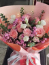 馨仪鲜花速递玫瑰向日葵康乃馨花束送女友生日礼物全国同城配送 11朵粉玫瑰混搭花束 实拍图