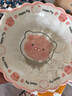 釉下彩可爱卡通碗碟套装家用高颜值陶瓷碗筷盘餐具 可爱猪猪花篮碗2件套 实拍图
