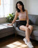 迪卡侬运动内衣女中强度瑜伽外穿透气Y字背文胸-5206604 实拍图