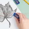 辉柏嘉（Faber-castell）彩铅橡皮擦彩色铅笔绘图学生美术橡皮蓝色187170 3块装毕业专用节日礼物 实拍图