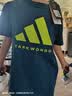 阿迪达斯（adidas）2025新款短袖儿童T恤夏季户外运动休闲百搭短袖 蓝+绿  128 实拍图