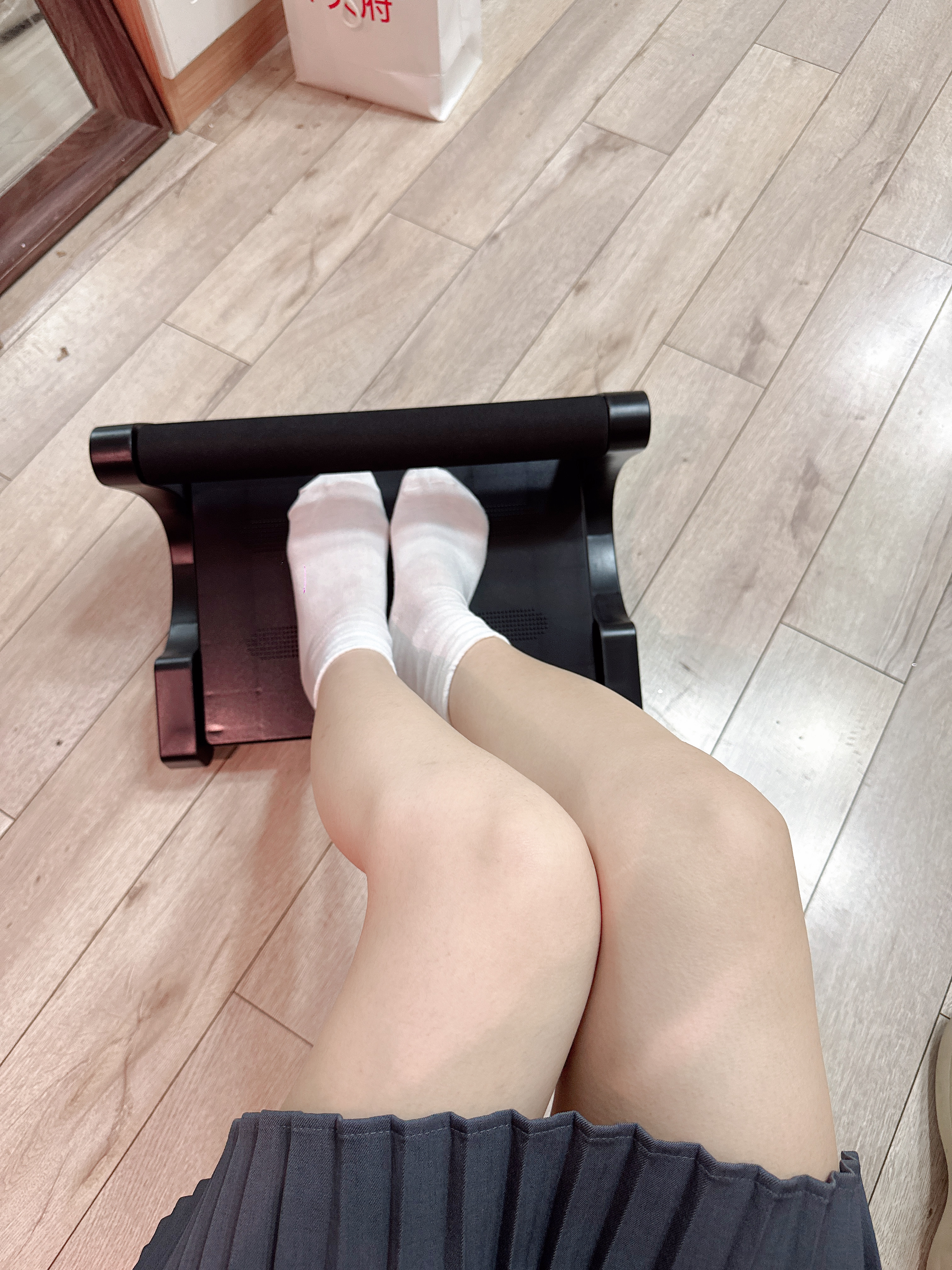 好尔（haoer）办公室脚踏搁脚凳神器家用沙发放腿脚凳踩板可调节翘脚搁脚凳黑色 实拍图