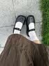 GUOLUOFEI儿童洞洞鞋夏季玛丽珍芭蕾女童可爱公主沙滩软底凉拖鞋 黑色 35 实拍图