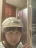 野马（YEMA）新国标电动车头盔男女夏季防晒摩托车安全帽3C认证轻便踏板电瓶车四季通用骑行半盔359S （夏款）卡其白彩带花配配防晒咖色短镜 均码 实拍图