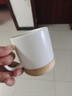 炊大皇马克杯 木底陶瓷杯高颜值办公防滑咖啡杯牛奶杯水杯 白色350ml 实拍图