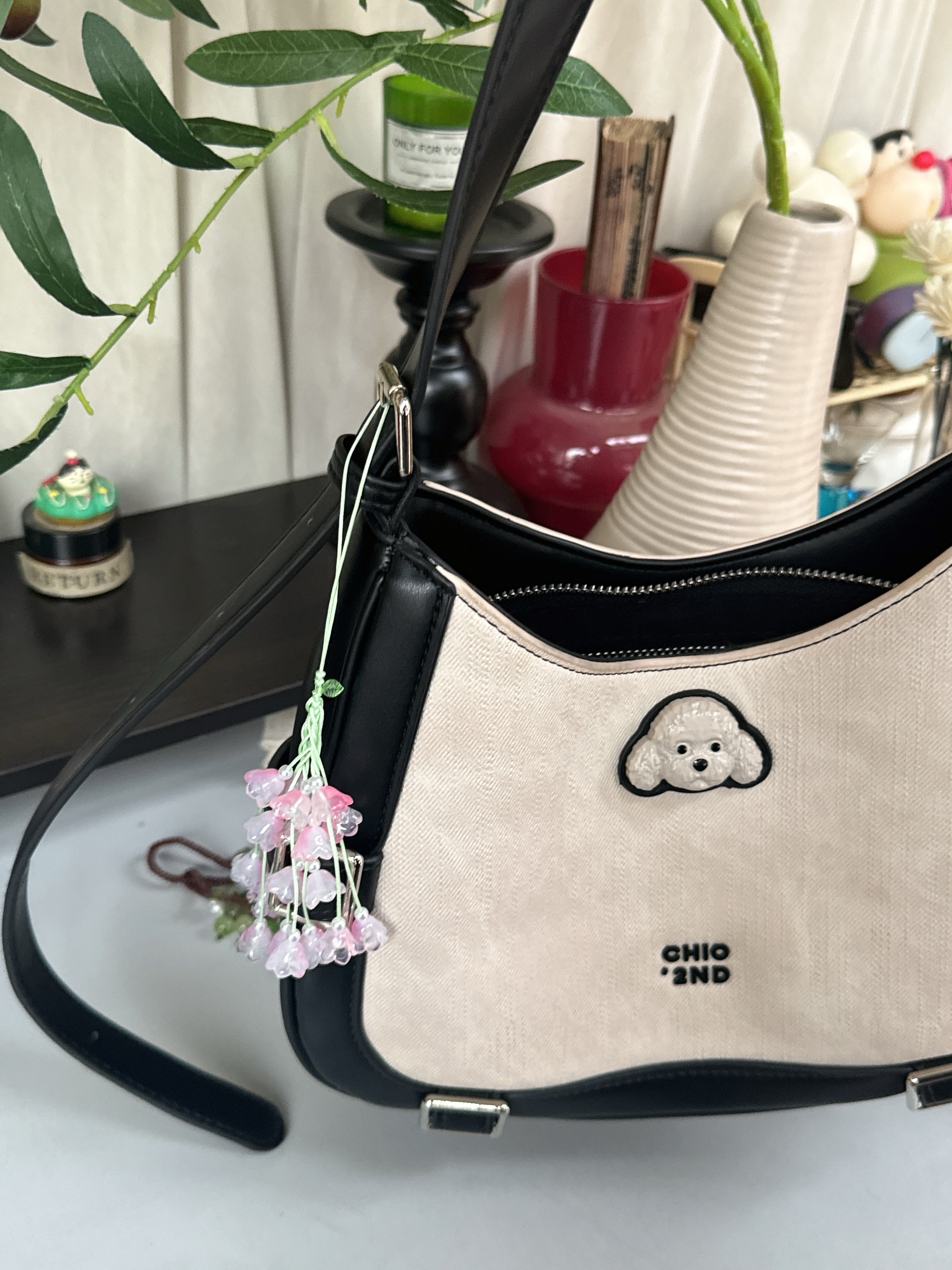 AMOR HOUR好运风铃手工DIY材料包挂件2个装配饰铃兰花绿葡萄手机链挂坠钥匙链背包新中式包包挂饰重阳节礼物 实拍图