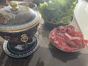 郭一元新景泰蓝珐琅老北京小火锅单人酒精锅环保油火锅一人景泰蓝铜火锅 单人小肥牛蓝底双龙戏珠款 19cm 实拍图