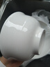 瓷秀源纯白唐山骨瓷碗家用套装微波炉米饭碗面碗粥碗防烫吃饭餐具陶瓷碗 10碗6盘 5金钟碗+8圆深盘 实拍图