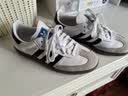 阿迪达斯（adidas）三叶草SAMBA OG J男女经典运动鞋桑巴德训鞋T头鞋 JQ4112白/灰 实拍图