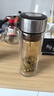 苏泊尔（SUPOR）玻璃杯茶水分离男款水杯双层高硼硅耐高温大容量泡茶杯子生日礼物 行砚黑280mL 实拍图