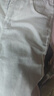 POUM弯刀微喇牛仔裤男装夏季美式高街复古vibe显瘦修身黑色直筒裤子男 白色 【高品质】 L 【105-120斤】 实拍图