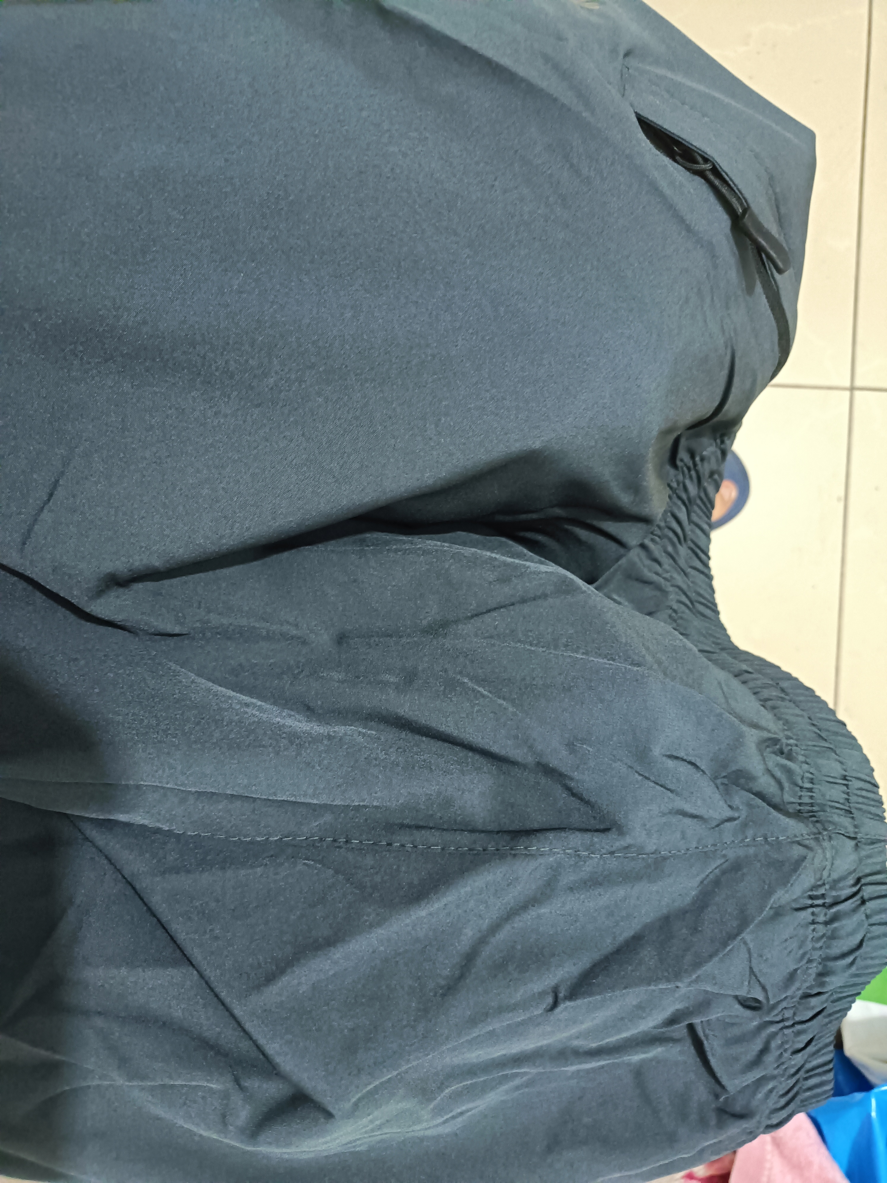 啄木鸟（TUCANO）休闲裤男夏季冰丝薄款潮流宽松裤子男时尚运动直筒长裤 灰色 5XL 实拍图