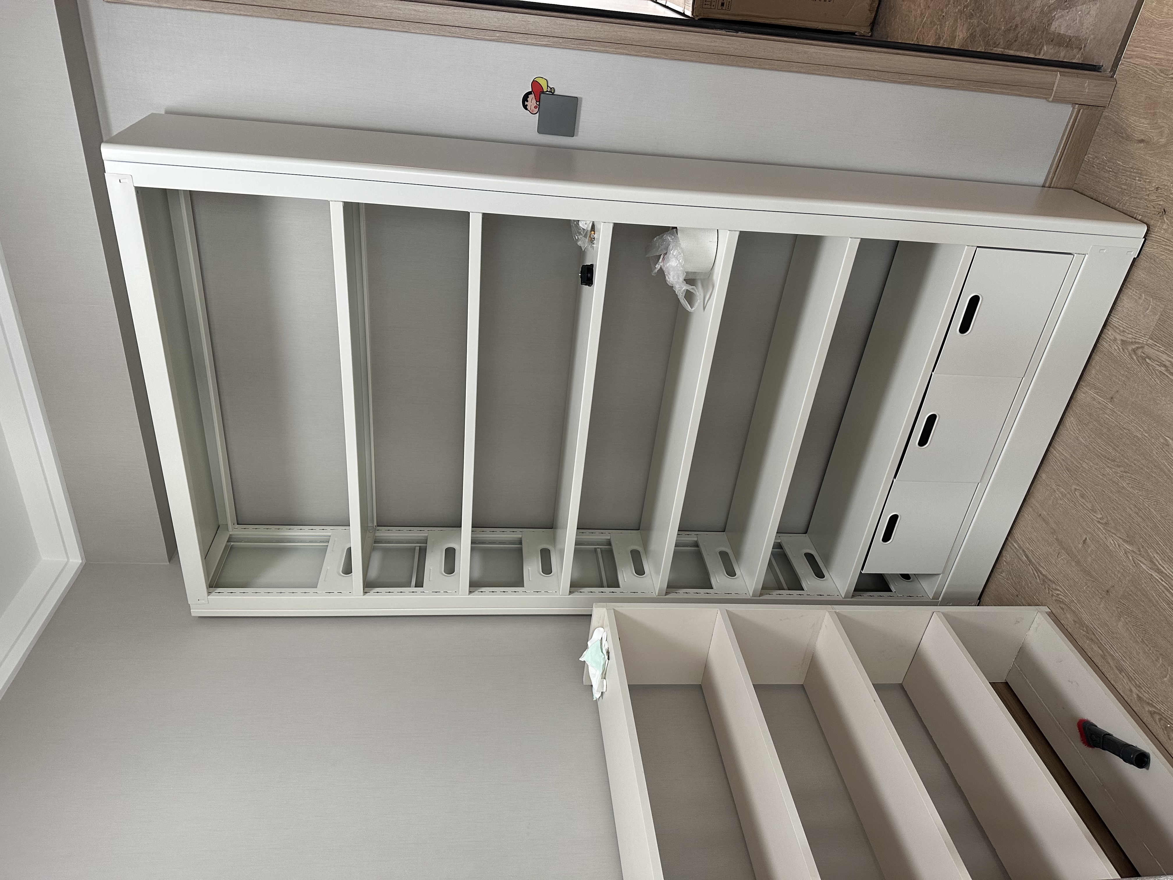 阿格贝贝收纳盒图书馆书架收纳筐家用杂物玩具厨房整理箱桌面储物盒 大号收纳盒无盖31.5*27.8*24 实拍图