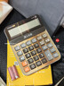 卡西欧（CASIO）语音计算器超大型蟠龙金 真人发音金属机身趣味弹奏办公用品财务专用语音款GY-120 实拍图
