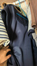森马（Semir）连衣裙女夏季U领纯色褶皱短袖短裙2026简约风设计感109326114005 实拍图