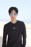 美津浓（MIZUNO）泳镜女专业训练防水防雾高清游泳镜男成人不勒眼装备C091蓝镀膜 实拍图