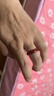 西玺 天然红黑玛瑙戒指情侣玉髓戒指男女玉石指环玉戒子 实拍图