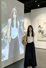 温格芳休闲裤女2026夏季新款韩系温柔穿搭高级感时尚套装气质显瘦阔腿裤 白色上衣+藏蓝色裤子 M 晒单实拍图