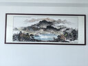 良品大师山水画办公室挂画中式客厅装饰画万里长城靠山图茶室字画风景壁画 聚宝盆锦绣山川A2 95*251cm宣纸锦绫+有机玻璃+红褐色实木框（大气款） 实拍图