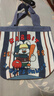 可爱涂鸦水桶包ins印花圆筒包帆布便当袋韩风少女手拎饭盒妈咪包 兔子棒球 实拍图