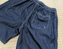 马登工装美式凉感丹宁牛仔短裤男士夏宽松休闲冰皮冰丝薄款直筒五分裤 牛仔蓝 L 实拍图