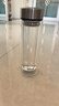 双层加厚玻璃杯高硼硅保温杯带茶隔男士水杯茶水分离耐热450mL 双层加厚-钢本色450ml 实拍图
