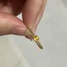 周大福爆闪猫眼珠黄金戒指女14号约1.05g EOF1982生日礼物 实拍图