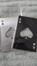 黑桃A信用卡式器创意扑克牌形不锈钢啤酒开瓶器起瓶器 黑+银-2个装 实拍图