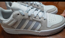 adidas ENTRAP美式校园风运动少年感复古篮球风板鞋男女阿迪达斯 白色/暗银金属/树脂黄   40 实拍图
