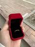 迈米德丝绒布首饰盒结婚钻戒盒高档珠宝戒指对戒盒求婚戒指盒项链收纳盒 酒红色单戒指盒1个（无戒指） 实拍图