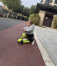 酷骑小绿车三合一儿童滑板车宝宝代步车遛娃神器1-6岁万向轮发光绿 实拍图