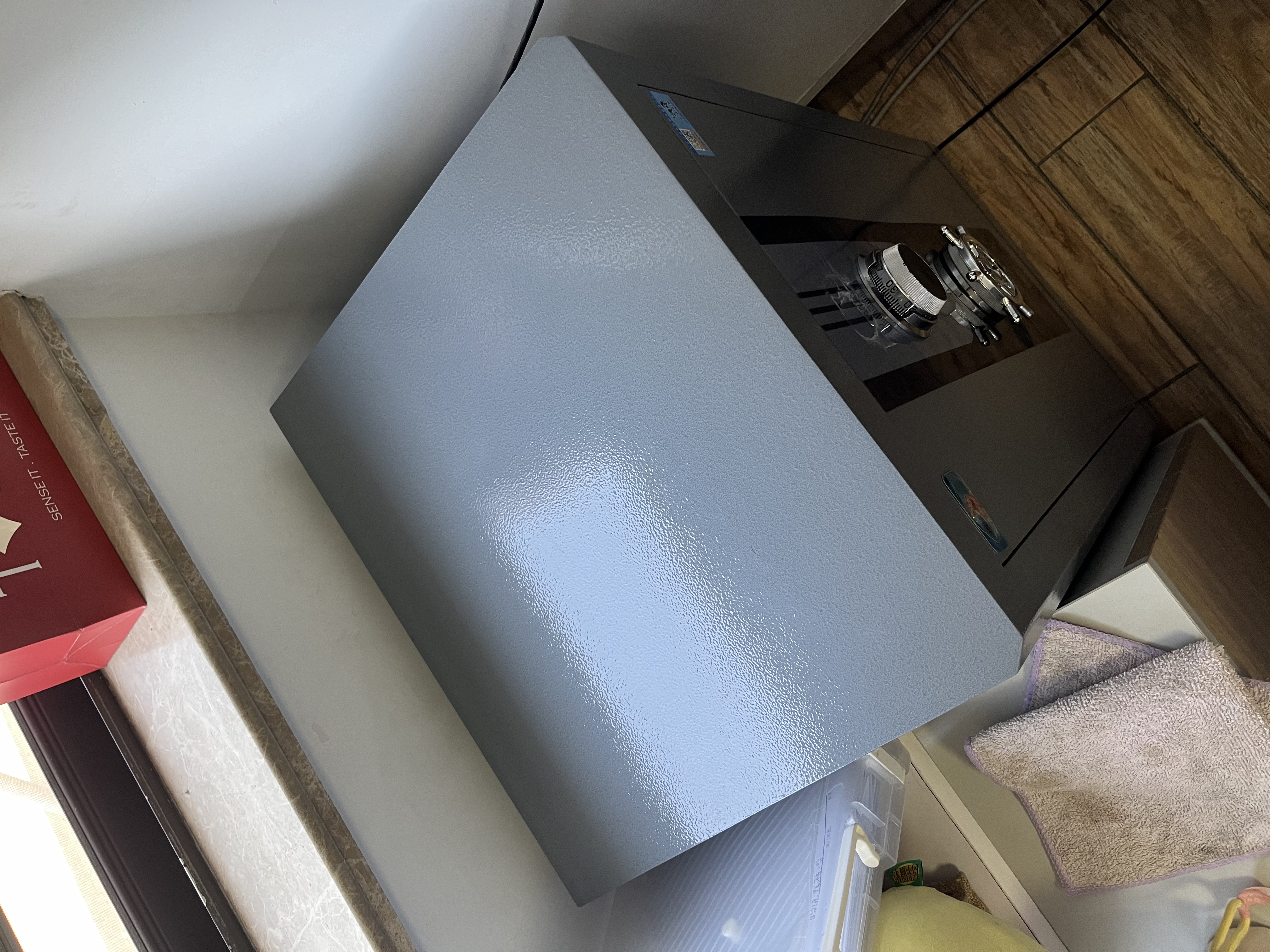 虎牌保险柜机械锁老式家用小型密码全钢防盗可入墙办公大型保险箱2026新款保管箱 80CM-布鲁银-升级面板 机械密码 实拍图