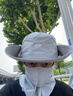 JEEP帽子男士夏季渔夫帽遮阳帽男户外登山帽钓鱼防晒帽太阳帽防紫外线 浅灰色三件套【帽子+面罩+冰袖】送墨镜 均码 【可旋钮调节帽围】 实拍图