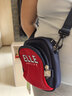ELLE ACTIVE小巧轻便撞色斜挎包手机包经典百搭时尚个性休闲运动小包包 蓝/红色 实拍图