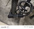 得力密码+钥匙双开链条锁四位密码锁自行车锁加粗防盗防水防剪 黑 实拍图