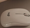 罗技（Logitech）M221 轻音鼠标 无线鼠标 办公鼠标 对称鼠标 带无线微型接收器 米白色 实拍图