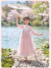 安妮优儿（Anneyol）女童汉服六一儿童节中国风唐装连衣裙超仙古风公主襦裙 粉色 120 实拍图