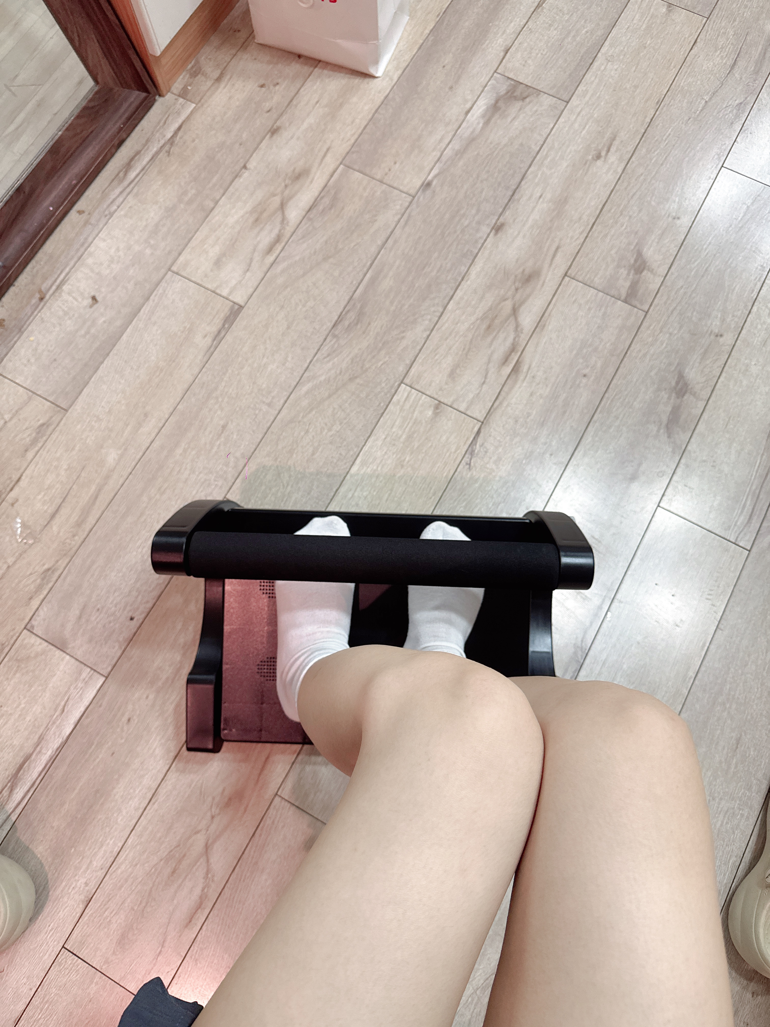 好尔（haoer）办公室脚踏搁脚凳神器家用沙发放腿脚凳踩板可调节翘脚搁脚凳黑色 实拍图