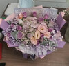 冉子花坊鲜花速递粉玫瑰百合向日葵混搭花束送女友生日礼物同城配送 韩式紫玫瑰绣球混搭花束 实拍图