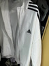 adidas三条纹休闲宽松连帽夹克薄外套女装春夏阿迪达斯官方轻运动 白/黑色   L 实拍图