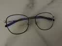 依视路（ESSILOR） 钻晶系列高清耐磨防蓝光近视超薄镜片专业配度数眼镜架男女镜框 金属-全框-2025GD-金色 镜框+依视路A4防蓝光1.60现片 实拍图
